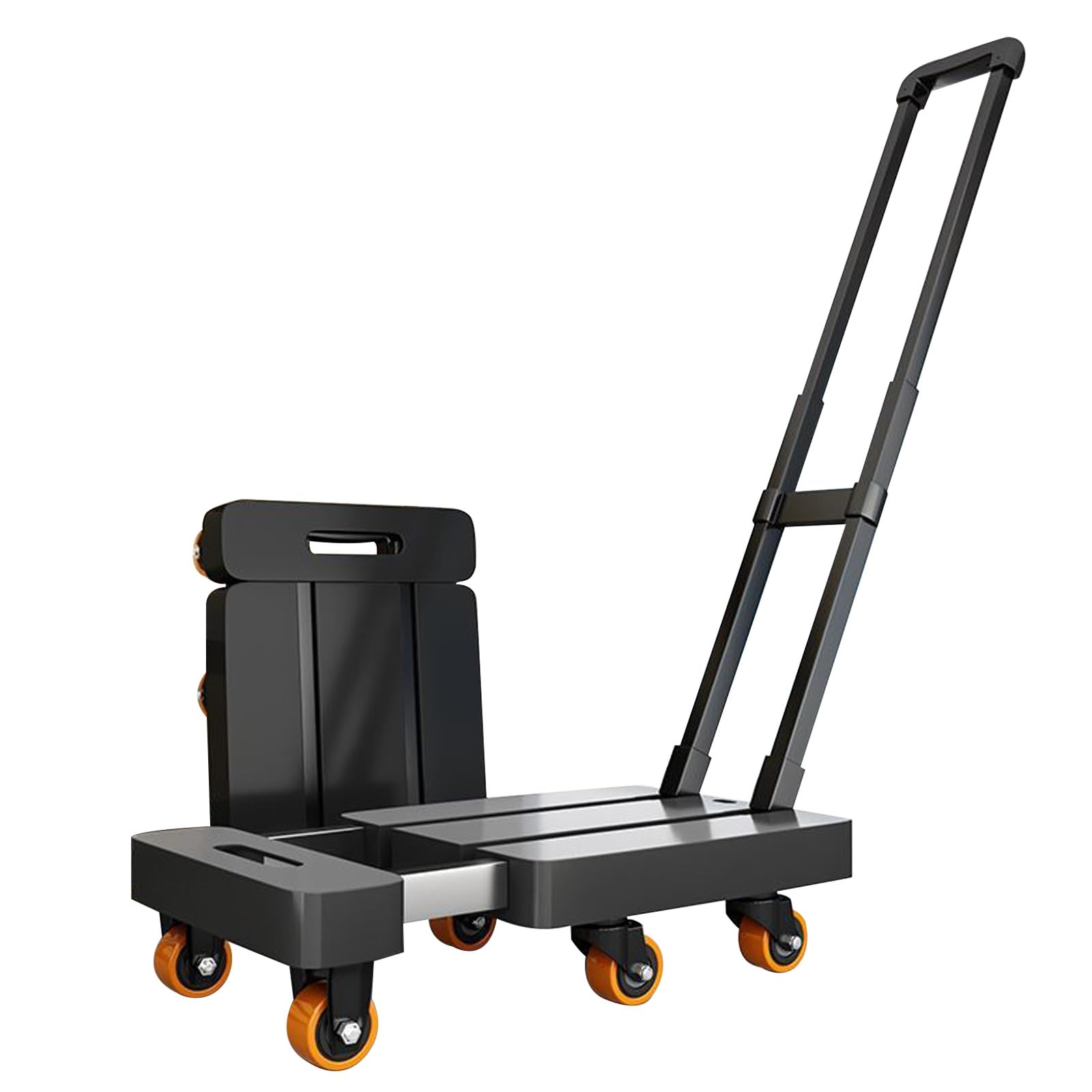 Składany wózek ręczny Heavy Duty Dolly z rozszerzalną platformą i 6 kółkami do bagażu podróżnego - kompaktowy i przenośny wózek