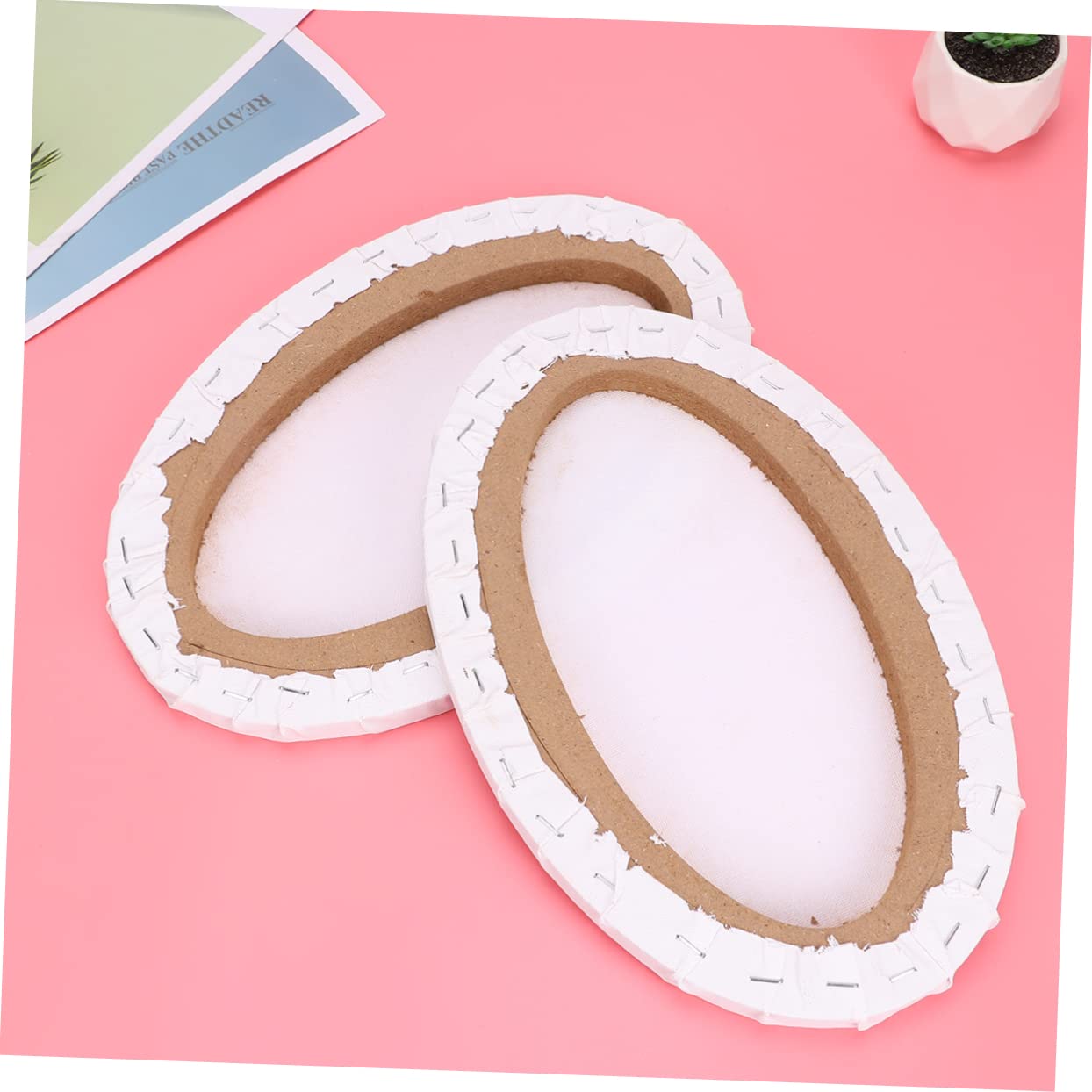 PLAFOPE Tela Per Pittura Per Studenti 2 Pezzi Ovale Per Artisti Con Cornice Per Pittura A Creativa Decorativa 20x30 Cm