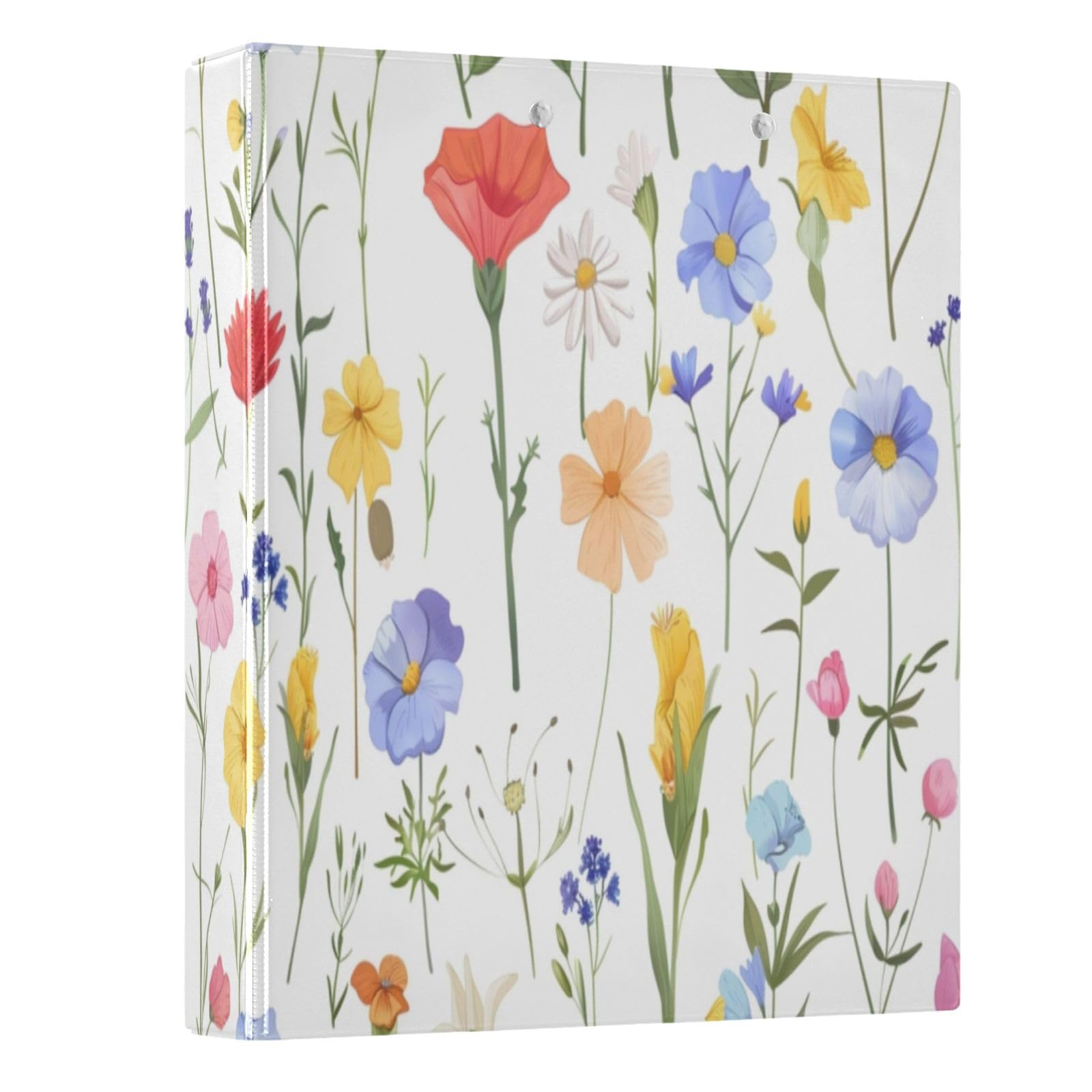 OTVEE Classeur à 3 anneaux de 3,8 cm avec porte-bloc et pochettes transparentes en PVC pour fournitures scolaires de bureau et d'école