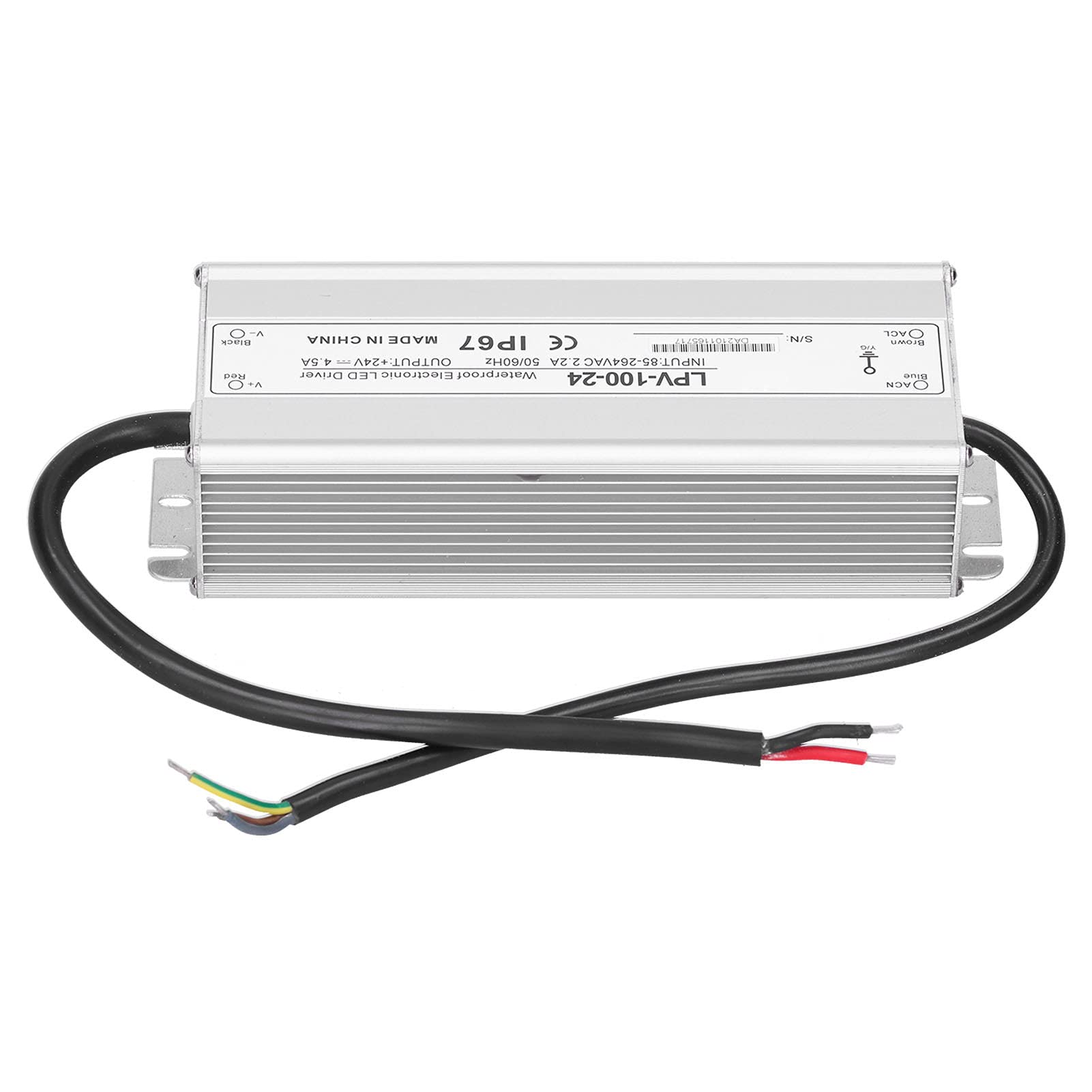 Alimentatore LED da 100 W 24 V CC IP67 impermeabile Alimentatore switching a uscita singola LPV-100-24 per strisce luminose a LED, luci esterne