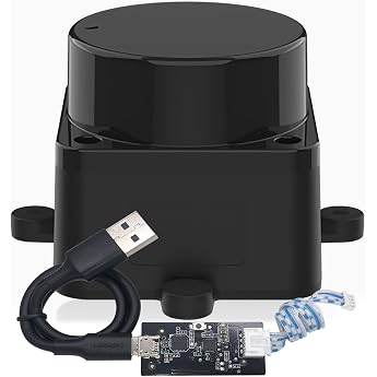 InnoMaker DTOF LiDAR Time-of-Flight Lidar STL-19P 360 Degree Omnidirectional Laser Scanning Anti-Glare 60000Lux 5000Hz Measuring Frequency 12m Range Radius Supports ROS/ROS2