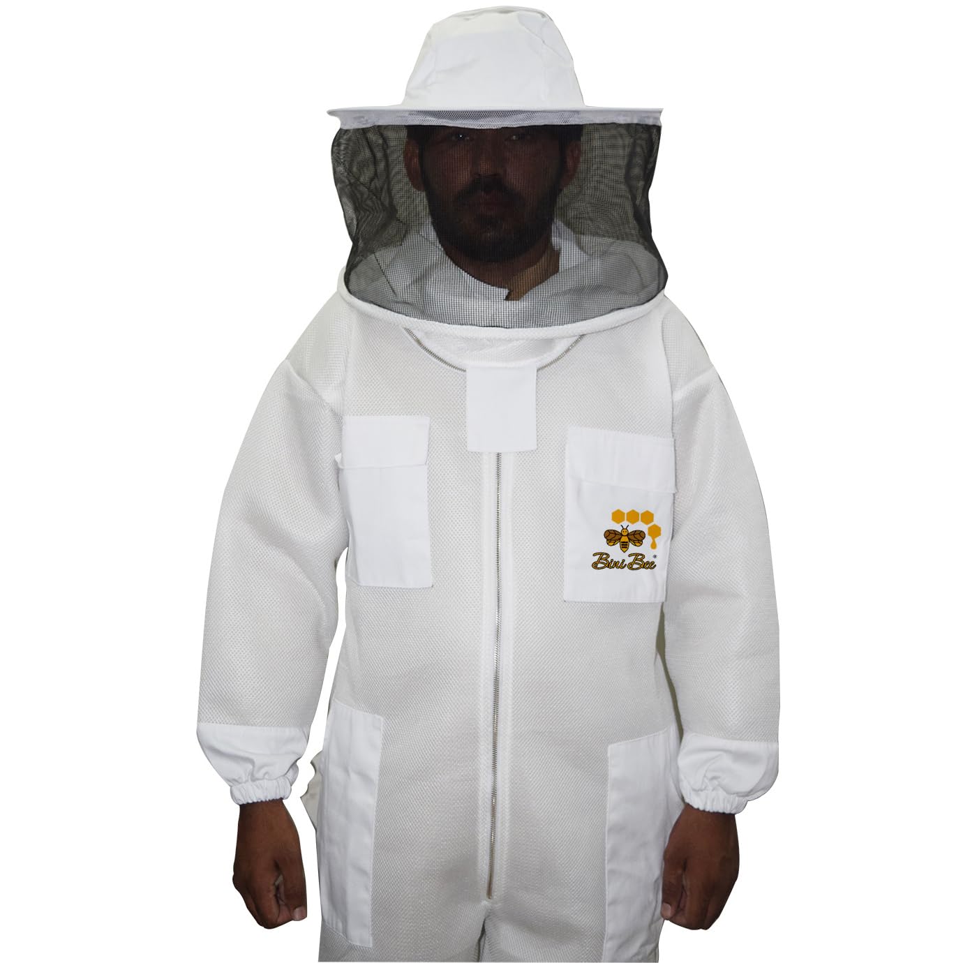 Beekeeping Double Layer Ultra Cool Suit with Round Hat Veil (S)
