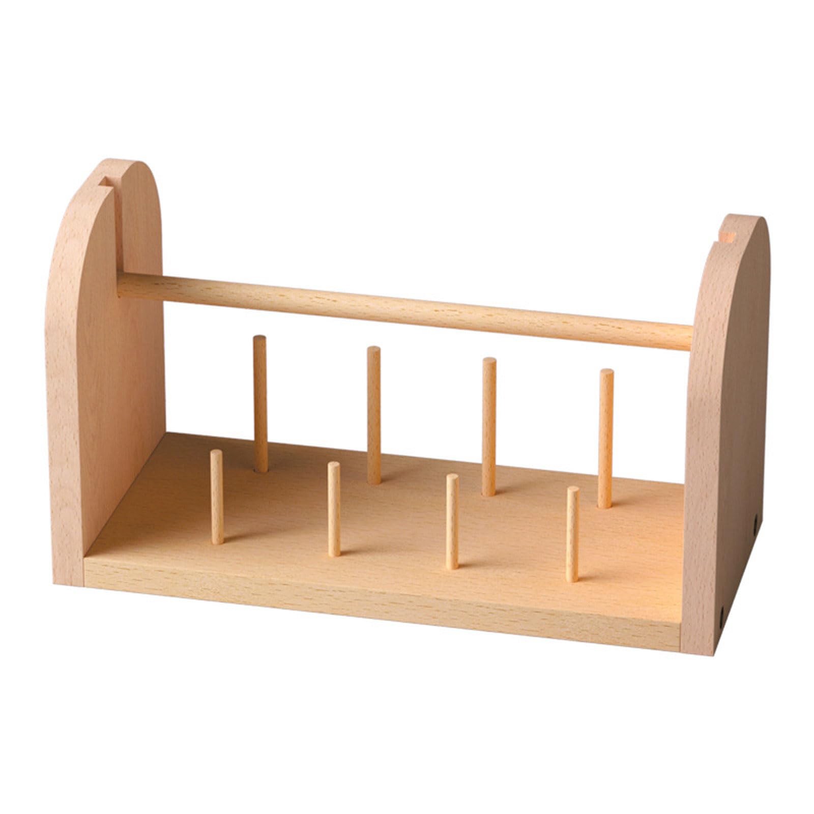 9 carretes de madera para bordado, organizador de costura y organizador para estante decorativo a mano