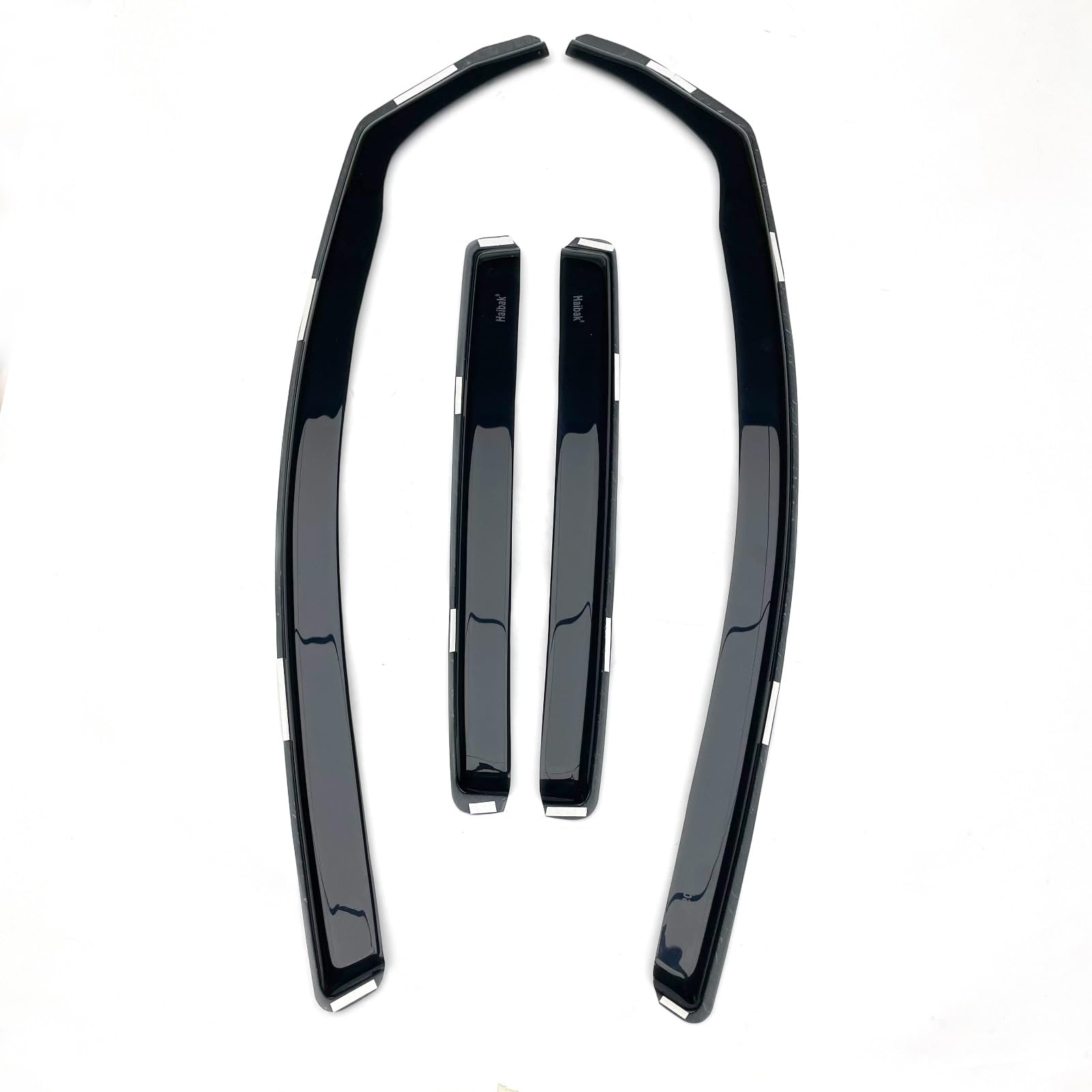 HaibakWind Deflectors Set Compatible With Mercedes Benz E-Class W213 Saloon 2017 Onwards | 4-Piece Tinted Side Window Deflectors | In-Channel Fitment