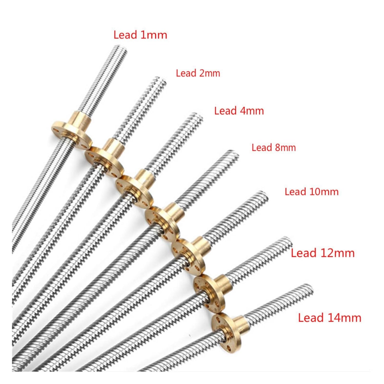 Ball Screw, Linear Motion Ball Screw T10 Lead Screw 100mm-800mm Lead Screw Threaded Rod with Copper Nut(650mm)