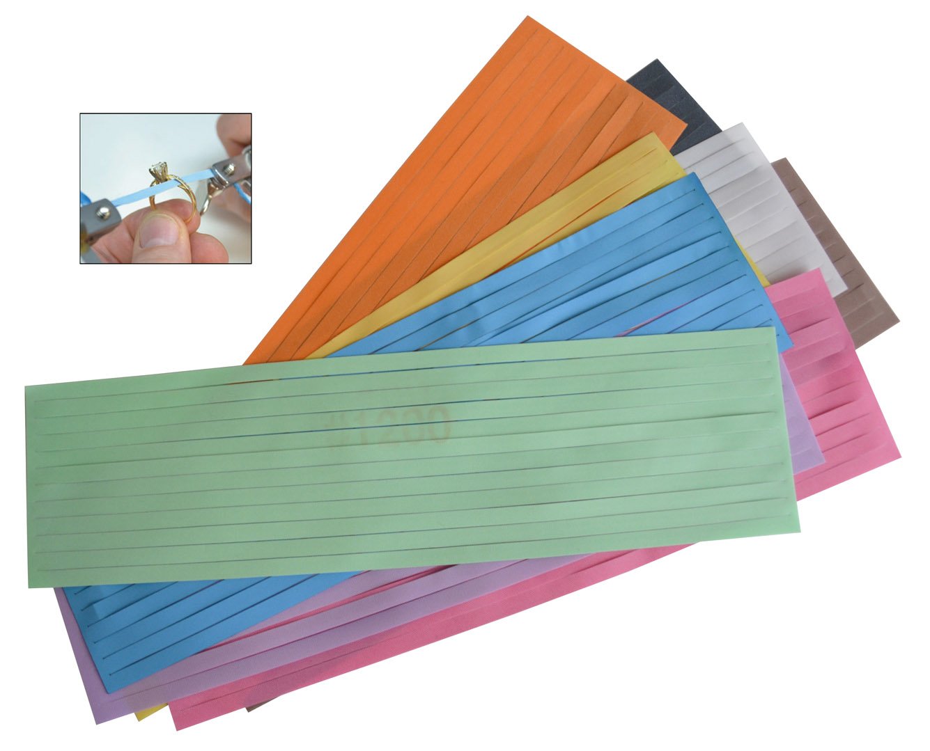 18/Pk of Assorted Slurry Coated Polishing Strips Jewelry Making Metal Finishing Abrasives Nine Different Grits