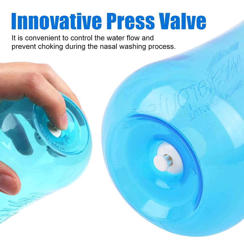 1 Set 300ml Irrigatore nasale NASSALE RISCULTO NASSALE Bottiglia NASSALE Lavaggio Lavaggio nasale Protezione del Naso Evitare la rinite allergica Adulti Bambini Neti Pot