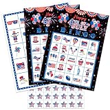 Liliful 35 Pcs 4th of July Bingo Game Cards 24 Players USA Patriotic Bingo Cards 250th Anniversary Themed Game for July 4th 250th Independence Day Card Games School Classroom Party Favors Supplies