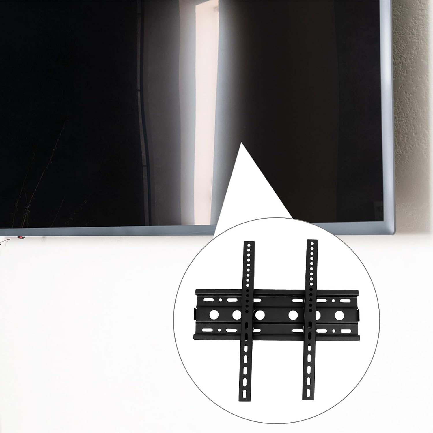 Abaodam Adjustable Wall Tv Mount Bracket for 26-65 Inch Flat and Curved Screens Universal Wall Bracket Compatible with LED LCD Display Tvs Living Room and Home Theater