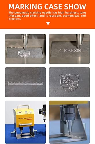 Miniatura 5 de US Stock 0.118 in puntero neumático peen marcado Pinaguja y aguja manga con contrapunto Dia.0.504 in para máquina de grabado de pines de punto