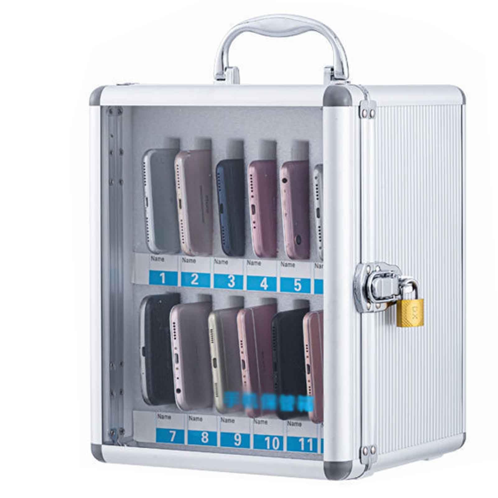 Cabina telefonica trasparente con serratura per ristoranti 12 24 36 48 60 Slot le Device Sto Secure Phone Locking Stat per eventi e aziende