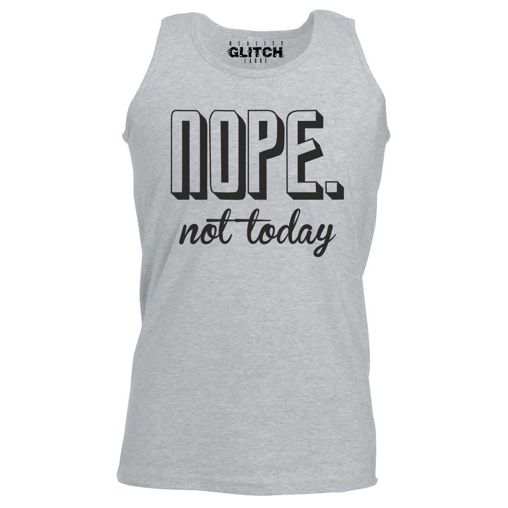 Reality Glitch Men's Light Grey Nope Not Today Vest