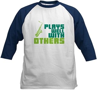 CafePress Saxophone (Plays Well Others) Kids Jersey