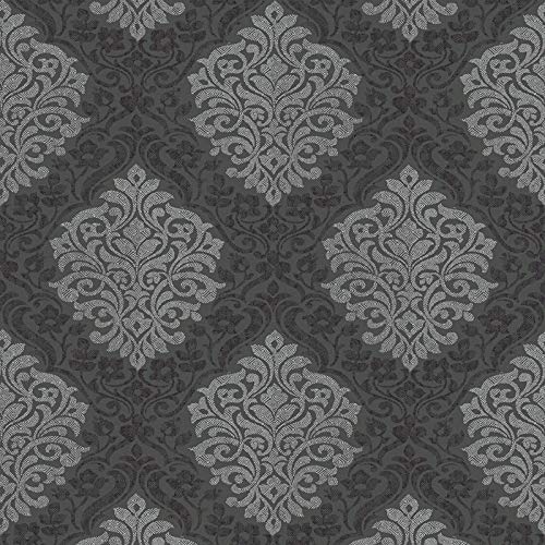 Papier peint intissé baroque Tapisserie couloir 324804 32480-4 Architects Paper Alpha | Gris/Noir/Anthracite | Rouleau (10,05 x 0,53 m) = 5,33 m²