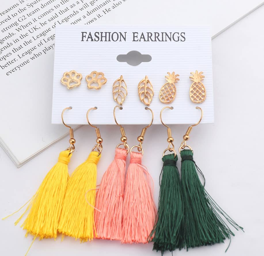 Image of ANNACREATIONS Stylish combo of pearl stud hoop earrings set for Women Girls