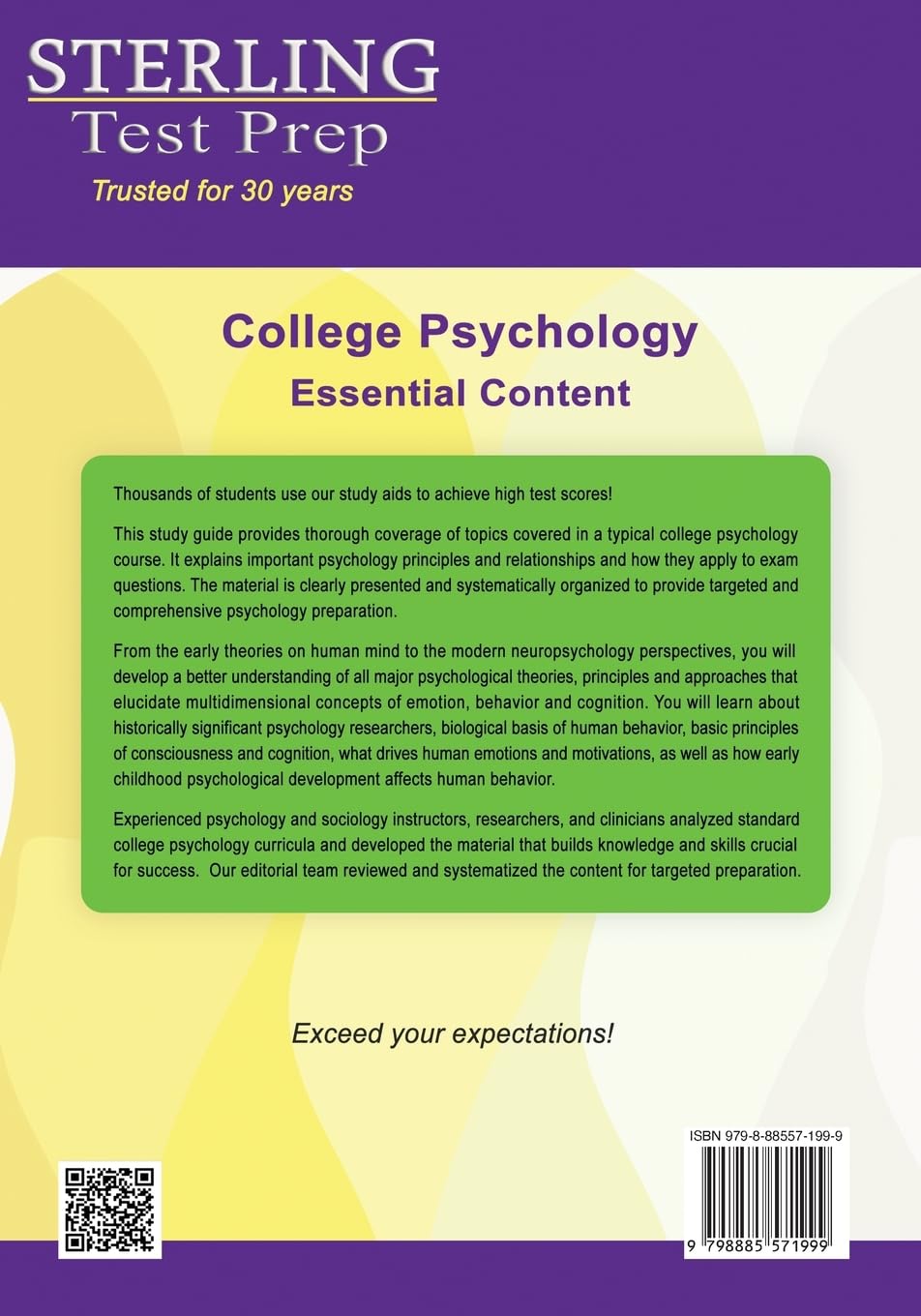 College Psychology: Study Guide Essential Content for College Students