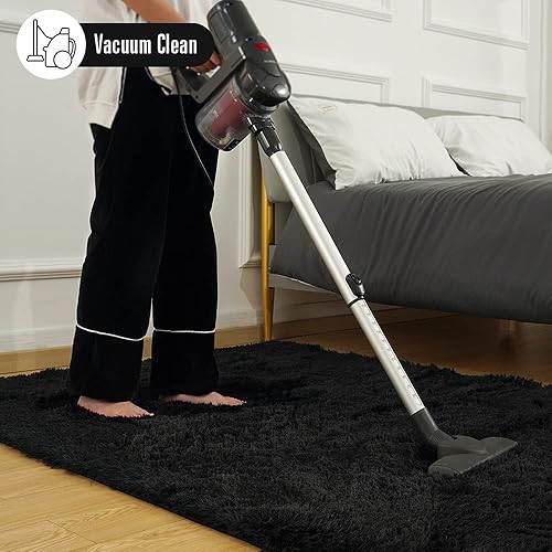 Miniatura 38 de Amearea Alfombra suave y esponjosa de alta calidad, moderna, 5 x 7 pies, alfombras de felpa mullida para sala de estar, dormitorio, habitación