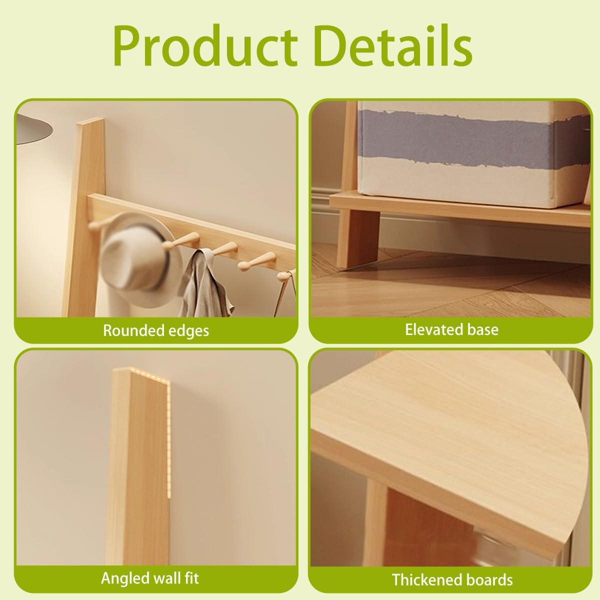 Entryway Hall Tree with storage, Wall-Mounted wood coat rack, Multi-Purpose Open Compartments coat hanger for Hallway, Entryway, Bedroom(27.56 * 9.45 * 65.35in)