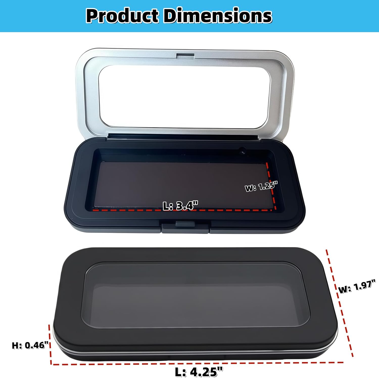 Magnetic Needle Holder Case, Clear Lid Sewing Needle Storage Box, Portable Needle Keeper for Sewing Quilting Embroidery Crafts Bobby Pins Paper Clips