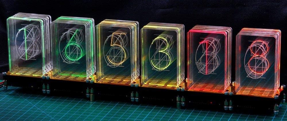 LED Nixie -M, 6-digit kit incl. Controller LED clock control Nixie Design, solderless