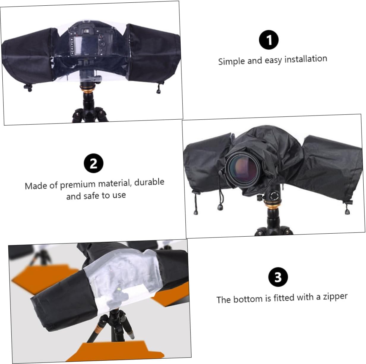 Camera Rain Cover Durable Protection Sleeve for DSLR Cameras with Tripod Compatibility Easy to Use Outdoor Accessory