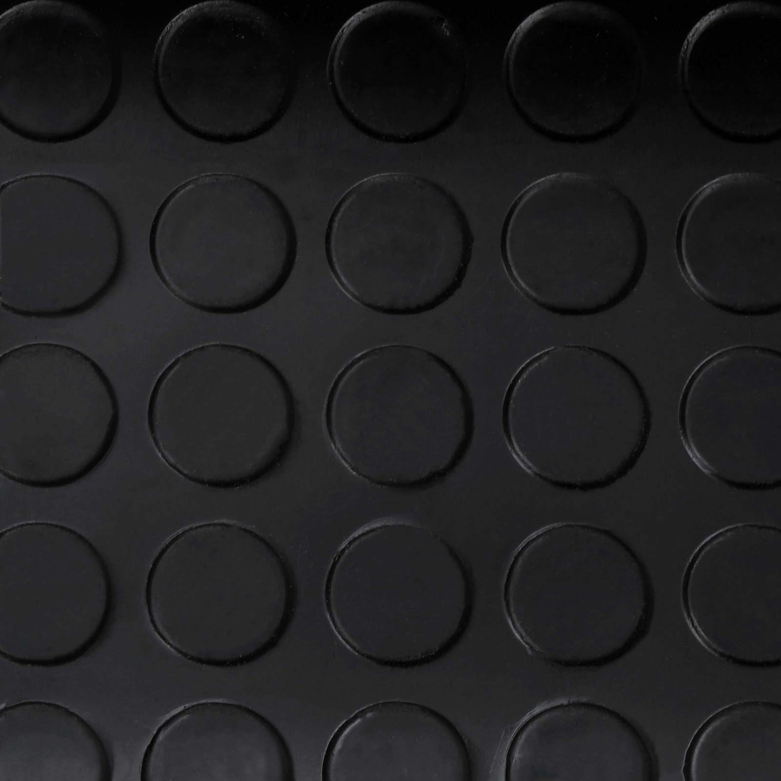 Gummi Außenfußmatte 1,5 x 4 m, schwarz, 3 mm dick, robuste Bodenmatte für Terrasse, Garten, Kofferraum, leicht zu reinigen, vielseitig einsetzbar