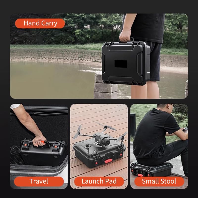 IP67 Waterproof Hard Case for DJI Mavic 4 Pro Creator/Fly More Combo, Fits DJI RC Pro 2/ RC 2/ RC2, Up to 4 Batteries, Charging Hub, Filters Accessories (CASE ONLY) - Image 7