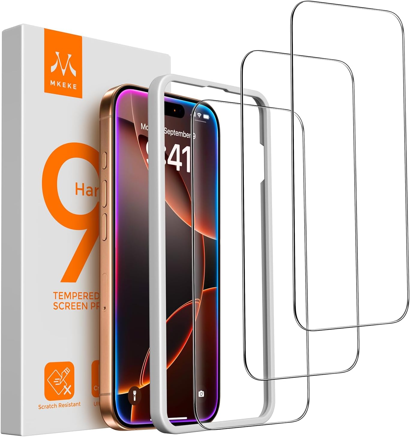 Mkeke 3 Pack Screen Protector for iPhone 16 Pro Max 6.9