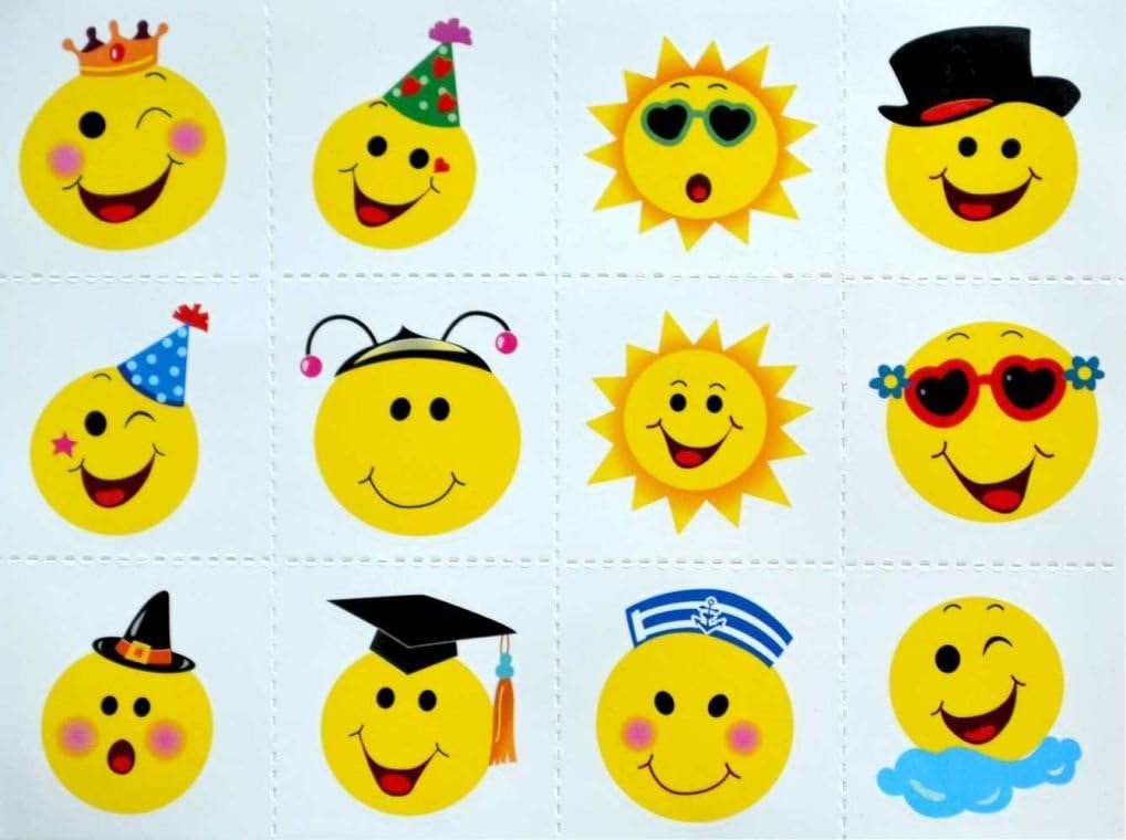 Eden Elves 96 Pack Of Smiley Face Temporary Tattoos Party Loot Bag