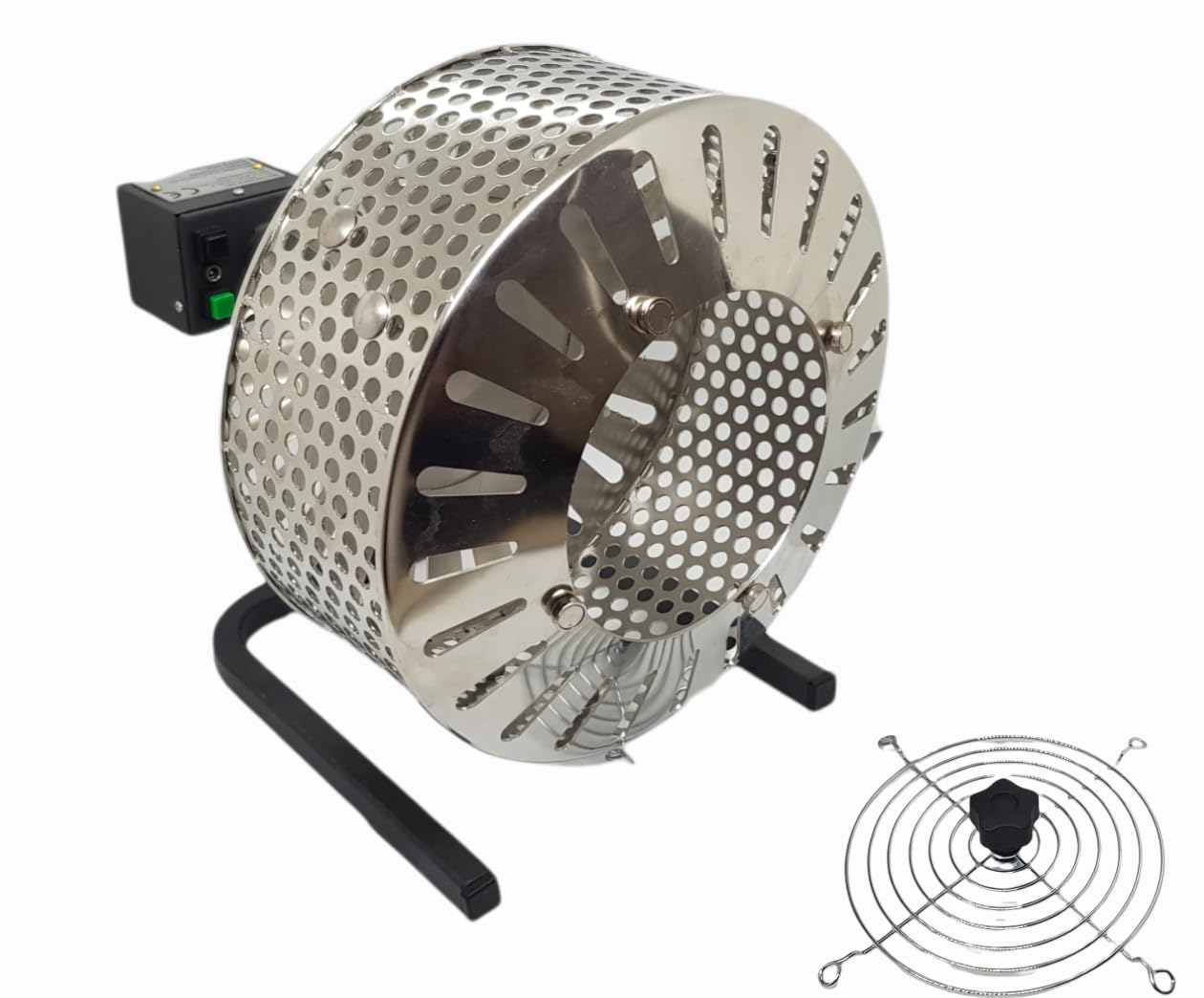Rotomarr - Asador de castañas para hornillo a gas con cesta de acero inoxidable