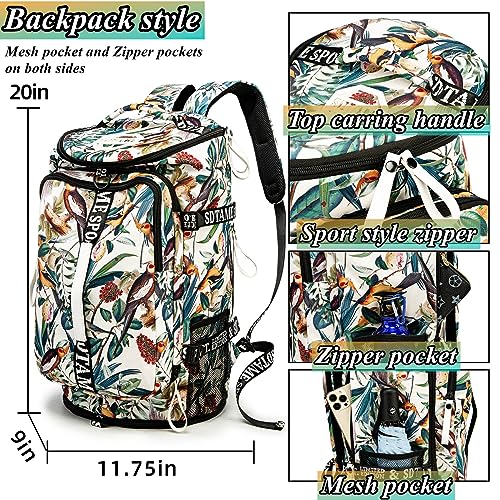 Image of SDTAME Gym Duffel Backpack with Shoe Pocket & Laptop Sleeve