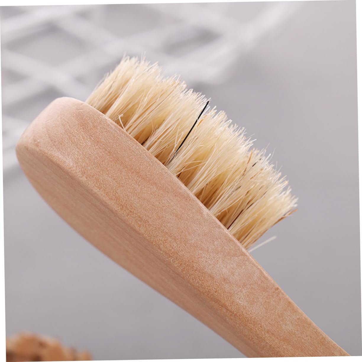 WRITWAA 5pcs Facial Cleansing Brush Soft Sisal Bristle Wooden Handle Pore Brush Exfoliator