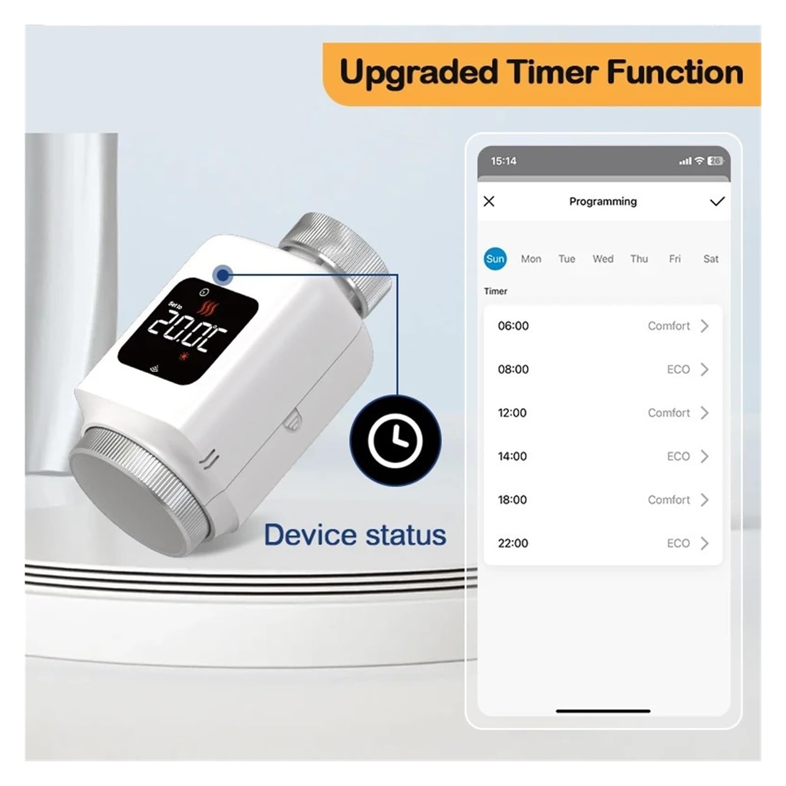 Valvola Termostatica for Radiatore TRV Zigbee Tuya Smart WiFi Temperatura modalità Vacanza(4PCS-Zigbee)