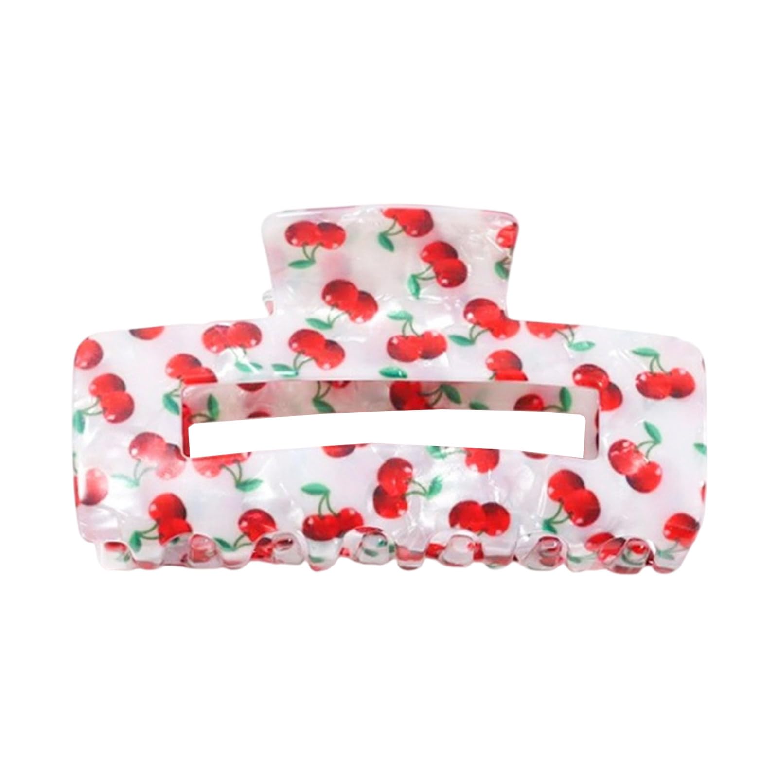 MICFENY Fruit Hair Clip For Girls Women PVC Hair Clamps With Strong Hold For Low Ponytails And Casual Styling