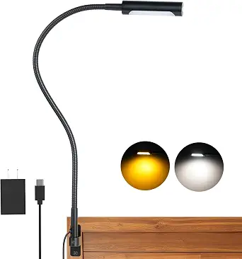 Wall/Headboard Mounted Reading Light with Stepless Dimming