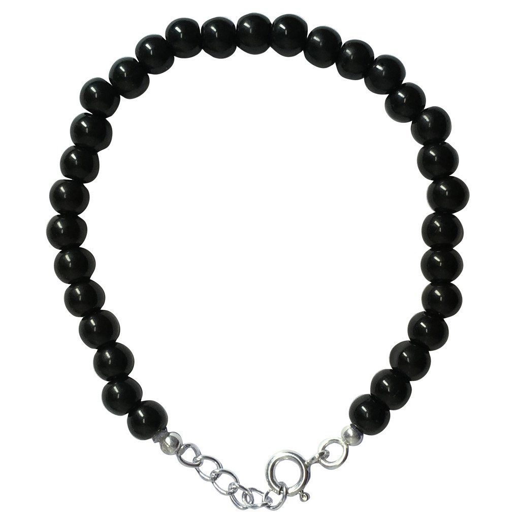 Chakra Black Obsedian Bracelet for Protection, Grounding & Peace Unisex