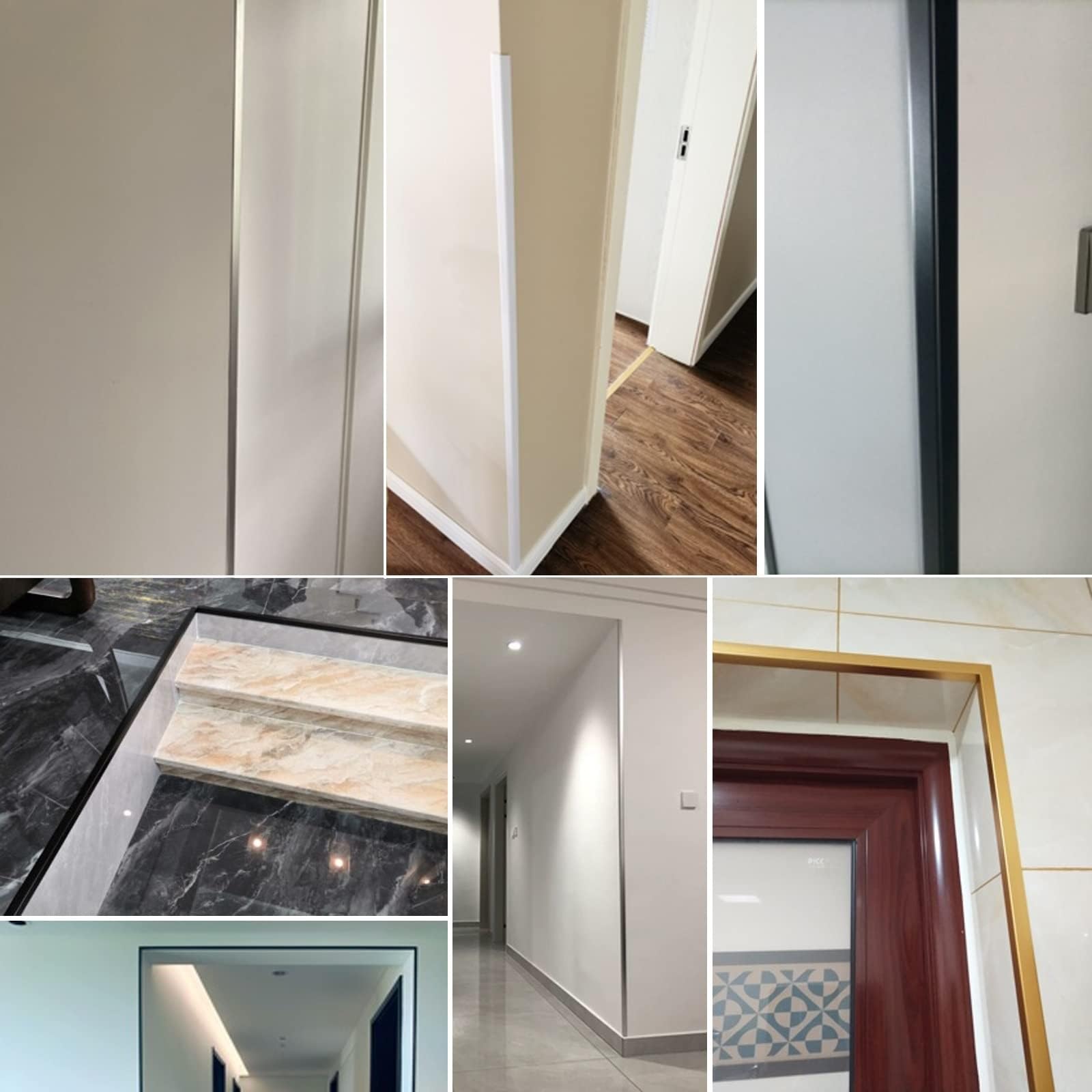 Osłony narożników, Samoprzylepne aluminiowe narożniki ochronne, listwy ścienne(B 3cm,100cm)