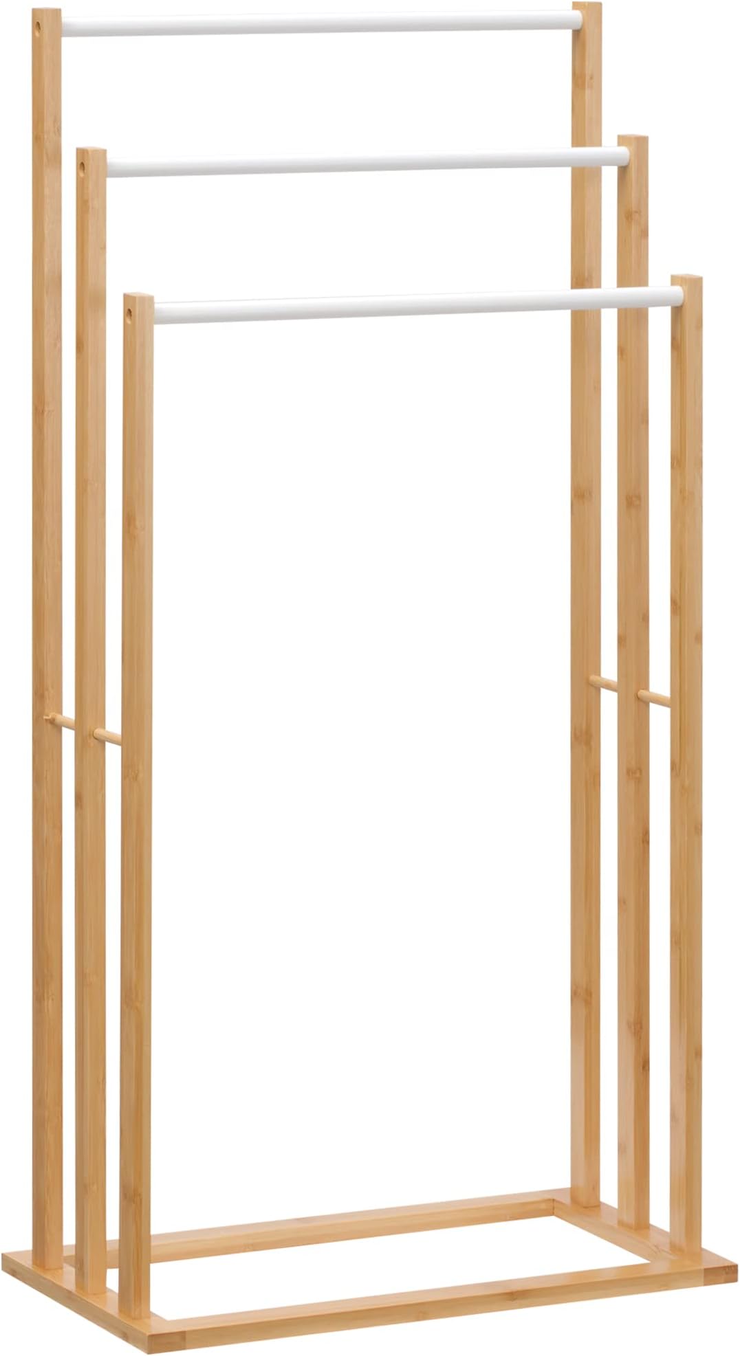 Relaxdays Porte-serviettes, 3 Barres, étagère, Non Fixe, Acier, H X L X P : 78 X 63 X 26,5 Cm