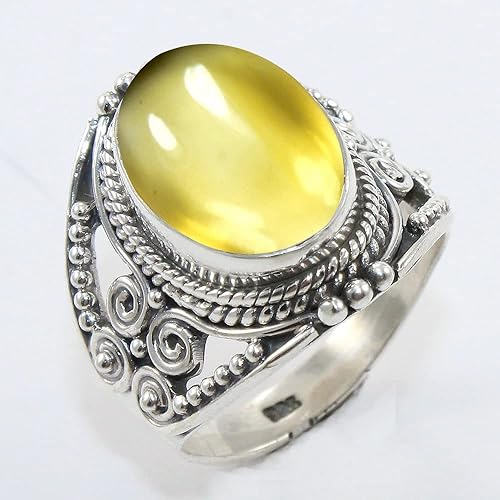Miniatura 65 de Anillo de plata esterlina 925 para mujer y piedras preciosas naturales, anillo de compromiso de plata de ley, juego de bisel de piedra natal