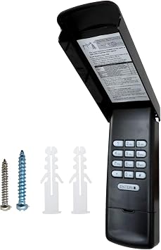Black Garage Door Opener Keypad for LiftMaster Openers ATS211R, ATS211X, 1345, 1346, 1355, 1356, Replace G940EV-P2, 878MAX, 877MAX, 877LM, 377LM, 977LM, Wireless Keyless Keypad Latest New