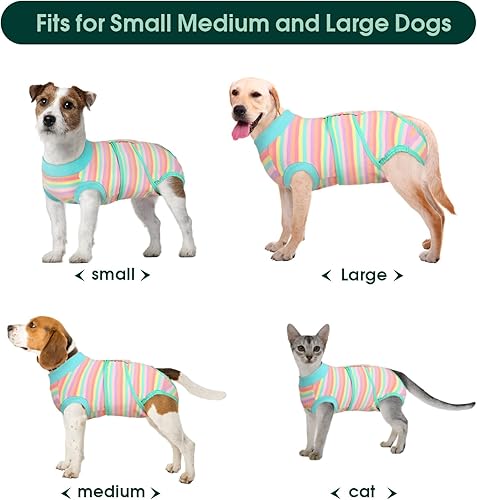 Miniatura 3 de Kuoser Store - Traje profesional para mascotas, para recuperación de cirugías, vendaje para heridas abdominales, sustituto del collar electrónico y