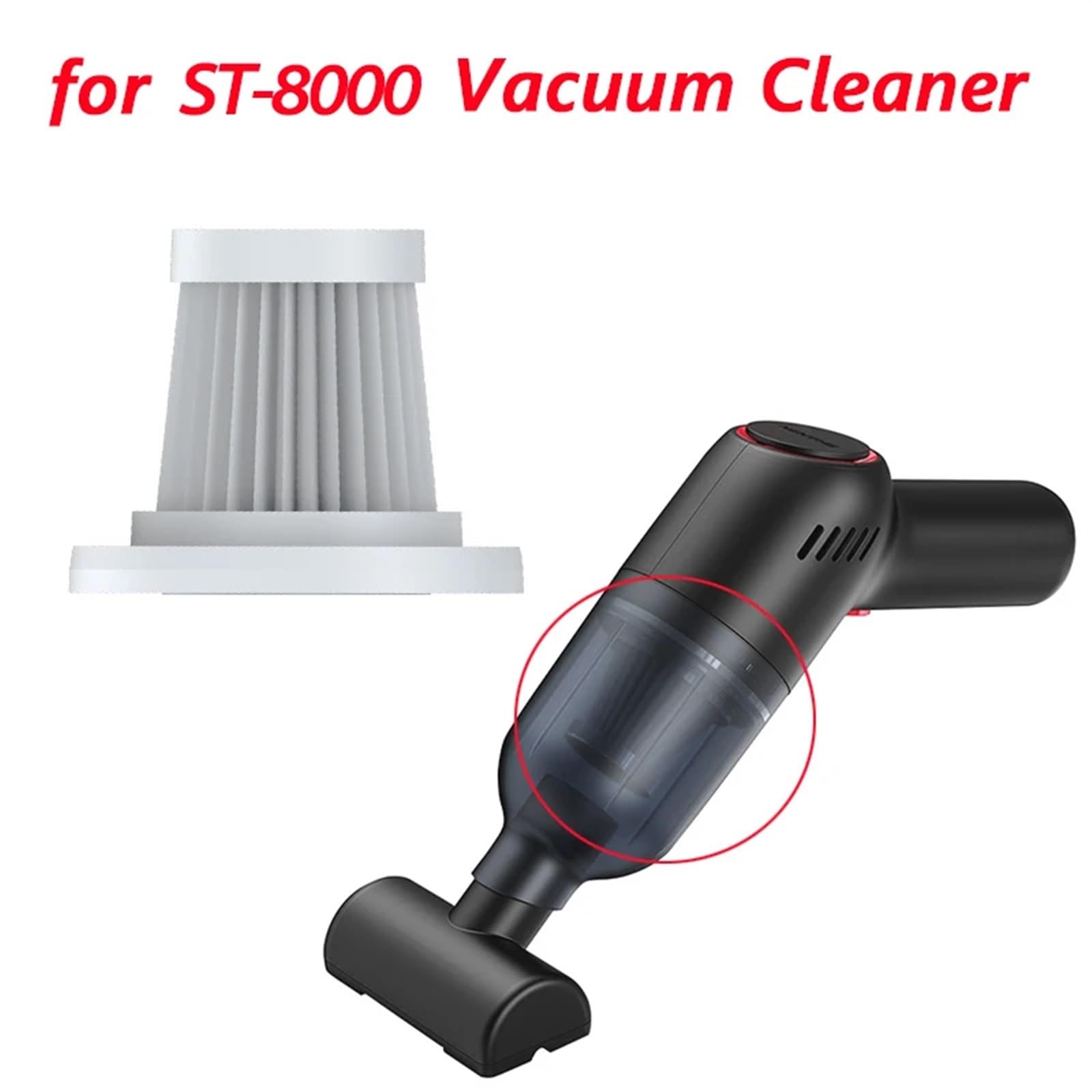 XEBRAD Filtre HEPA for aspirateur de Voiture, 5 pièces, Cartouches d'aspirateur réutilisables, Installation et Retrait faciles, Accessoires for aspirateur à Main Filtre d'aspirateur Lavable