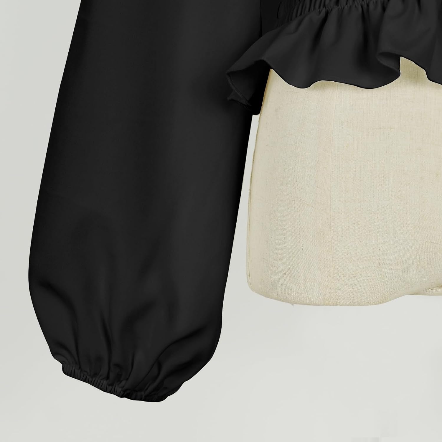 Oiefeen Womens Renaissance Peasant Blouse Off Shoulder Long Sleeve Tops - Image 2