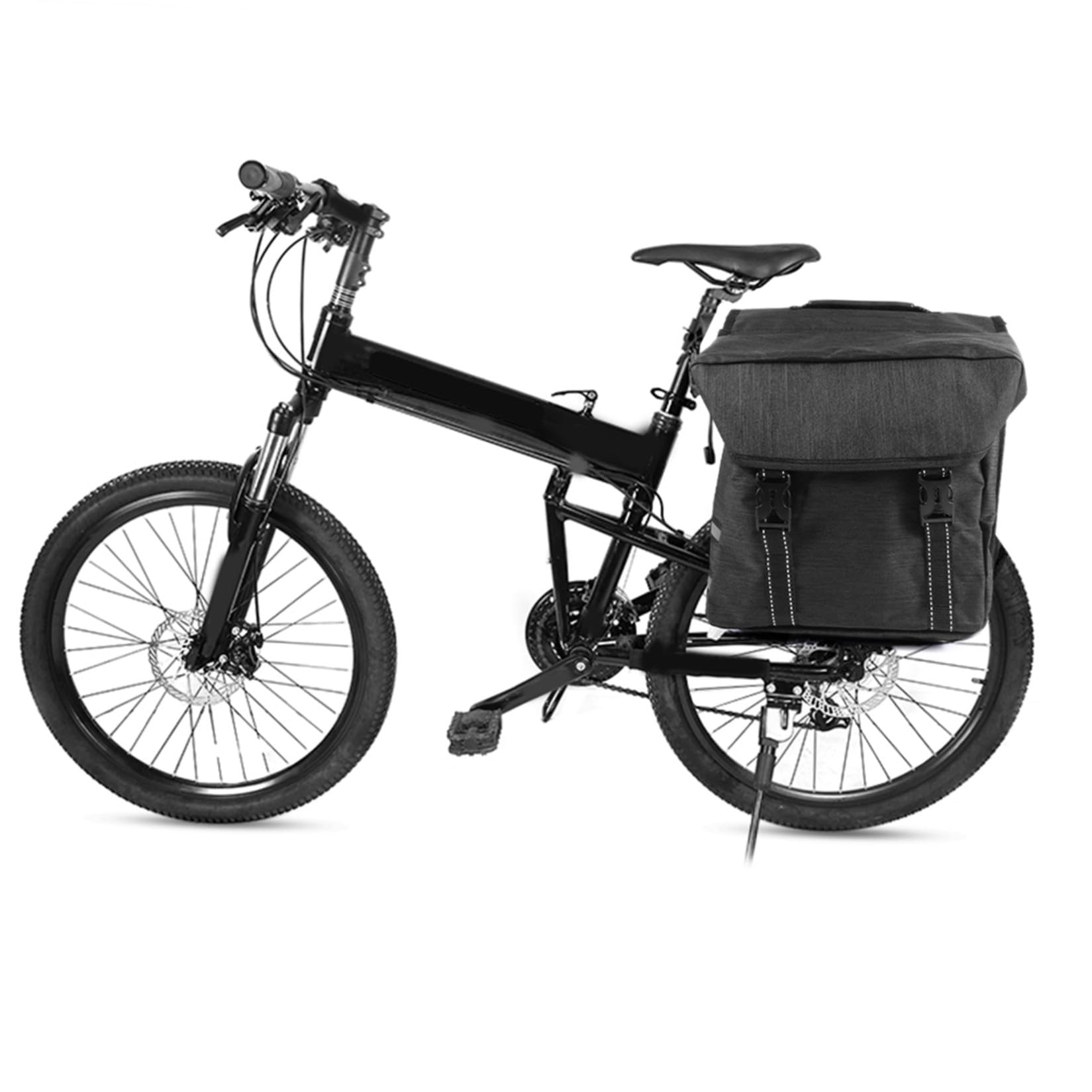 25l Bolsa para Poliéster de Negro Trasera Bicicleta