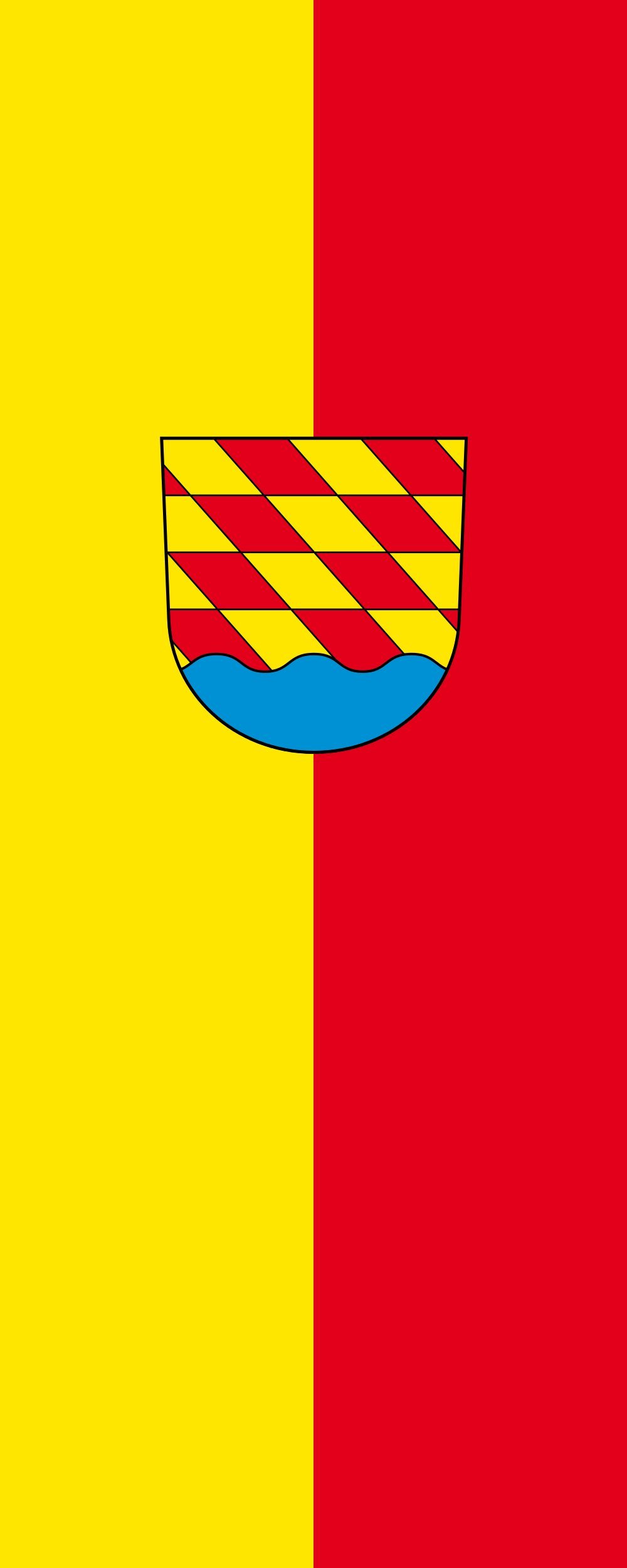 Drapeau Guggenhausen format portrait de 300x120cm pour mât de mairie