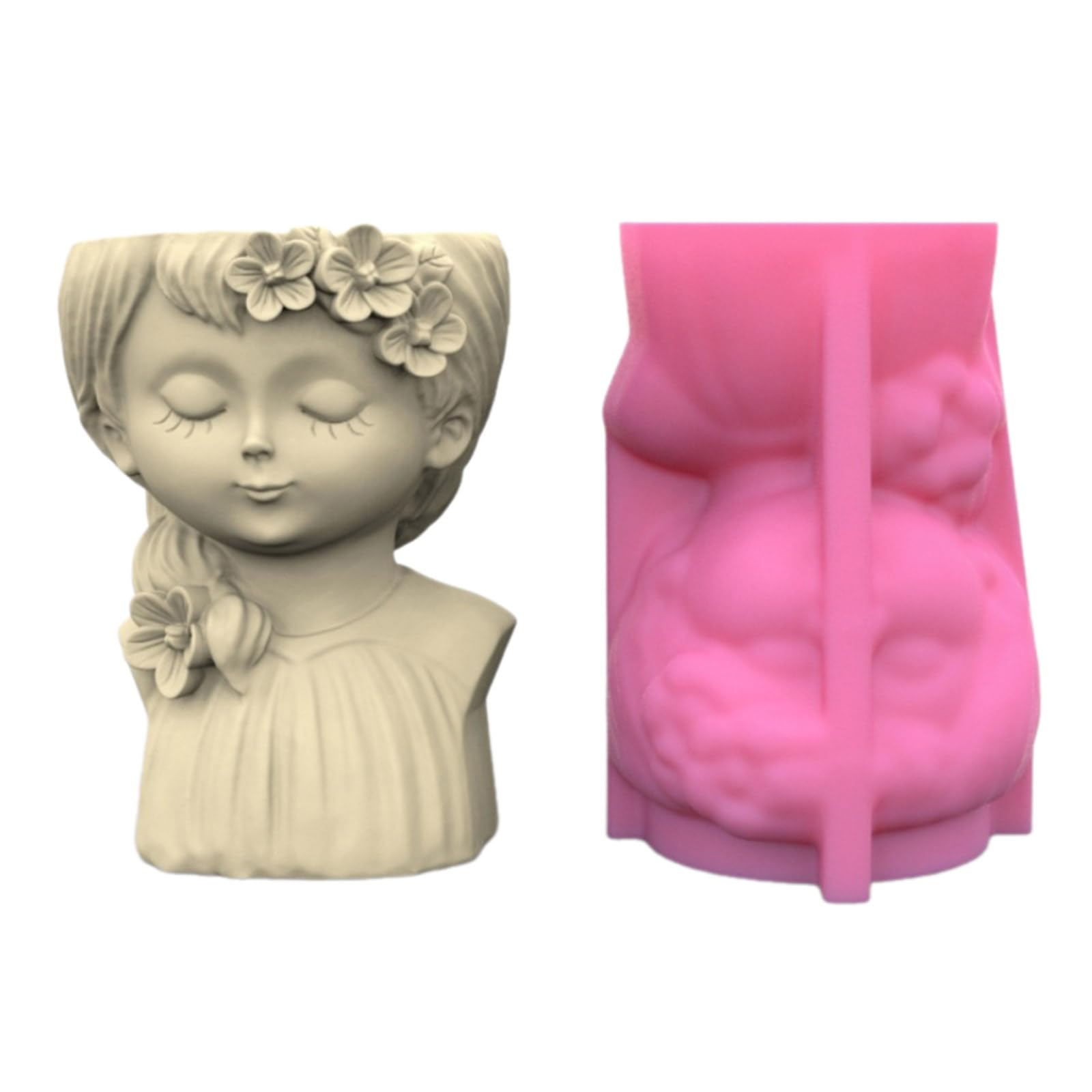 Moule de vase en silicone réutilisable à démoulage facile pour pot