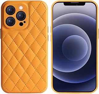 ZEDEVB Funda de cuero compatible con iPhone 13, funda delgada de cuero, a prueba de golpes, antihuellas, antiarañazos (color: amarillo, tamaño: para iphone13Pro)
