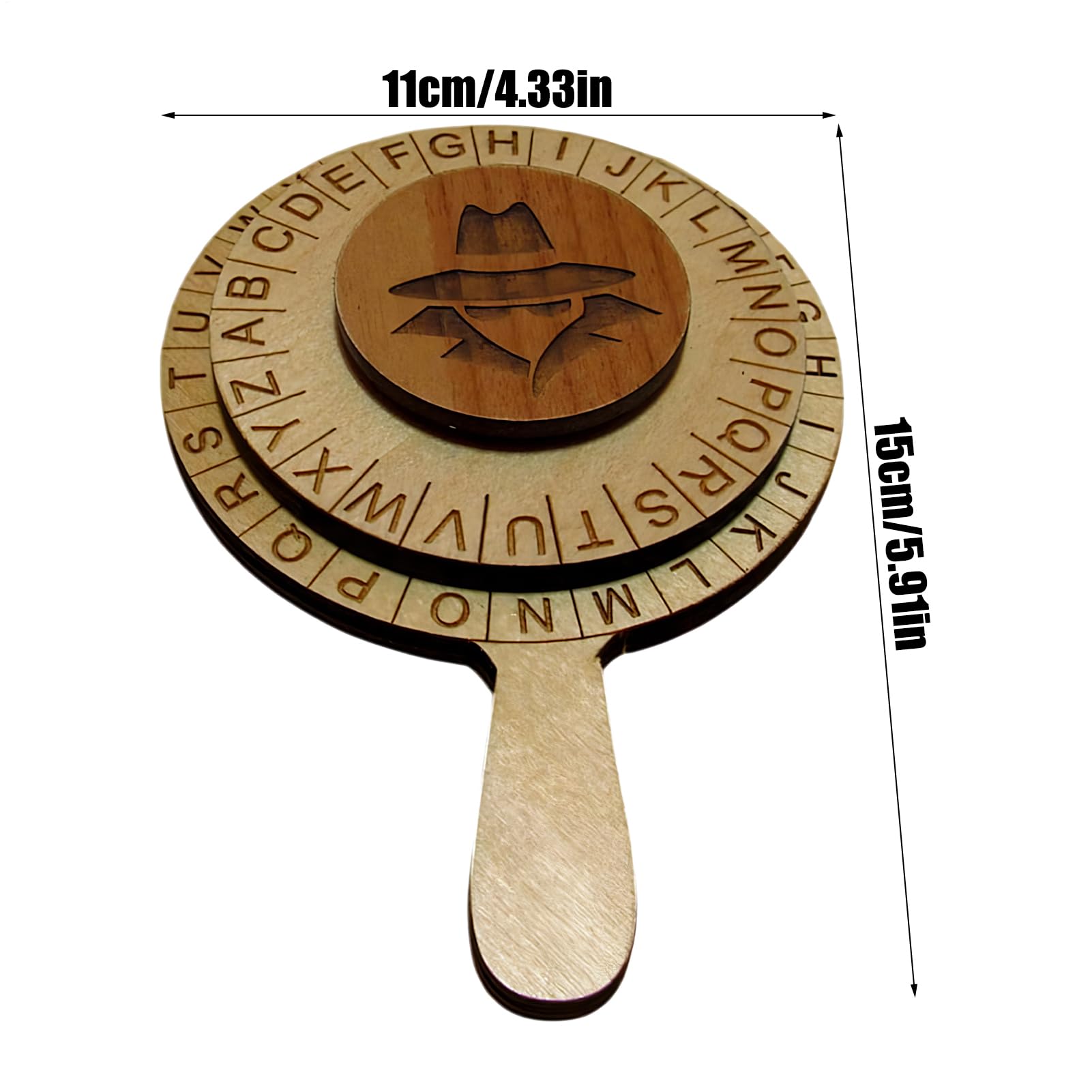 Caesar Cipher Wheel Puzzle - Cifre Wheel Puzzle | Decrittazione | Anello in due pezzi per notizie segrete Spy Giochi Escape Room Prop Creativo Per Bambini Adulti Puzzle Natale Festa