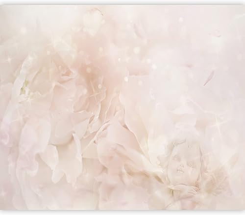 artgeist Mural de pared Rosas de 154 x 110 pulgadas - Papel tapiz autoadhesivo extraíble de gran tamaño para decoración de pared, diseño de ángel