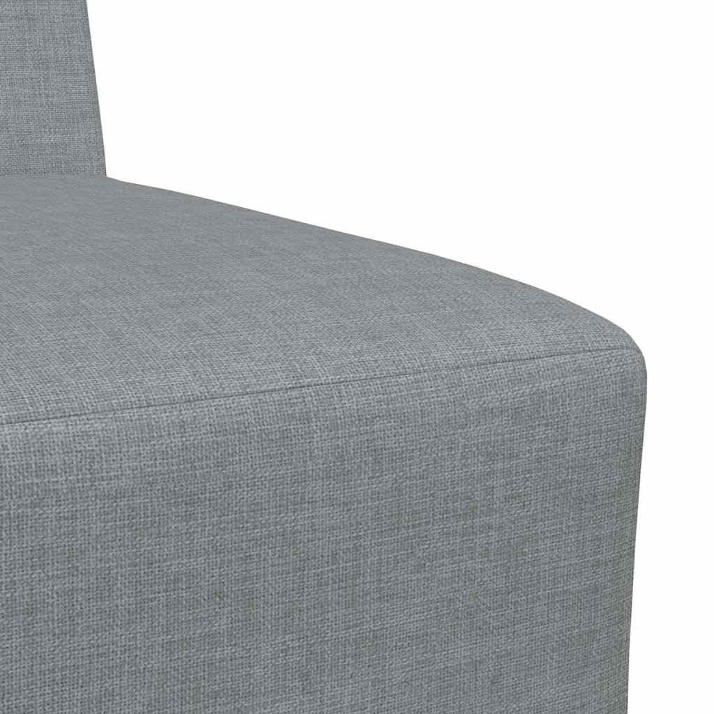 Juego de 2 sofás modulares de 2 plazas, tela gris claro, flexible, cómodo, duradero, para sala de estar, habitación de invitados, oficina, diseño moderno, fácil montaje, 55 x 74 x 82 cm